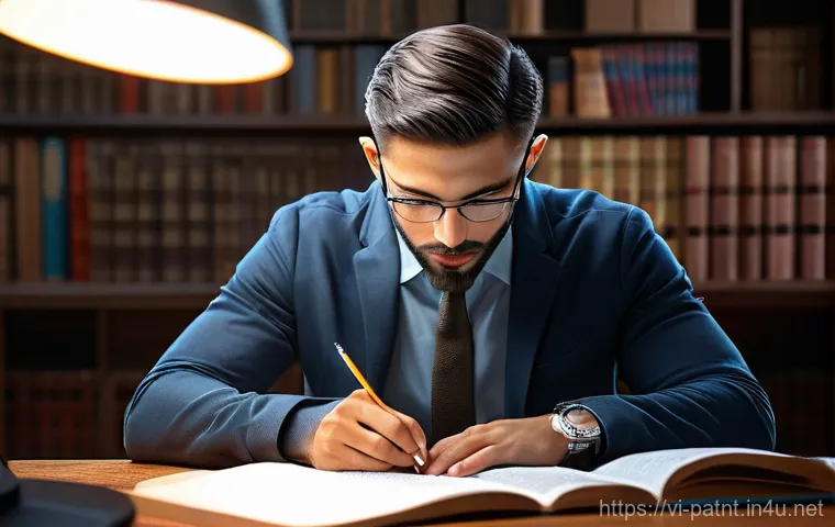 변리사 시험 단기 합격 비결 - Here are three image generation prompts in English, designed to be detailed and adhere to your safet...