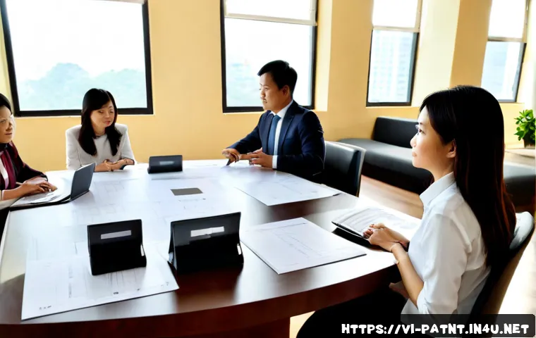 Home 17 변리사로서의 리더십 개발 - Photorealistic leadership development workshop for Vietnamese patent attorneys in a modern Hanoi law...